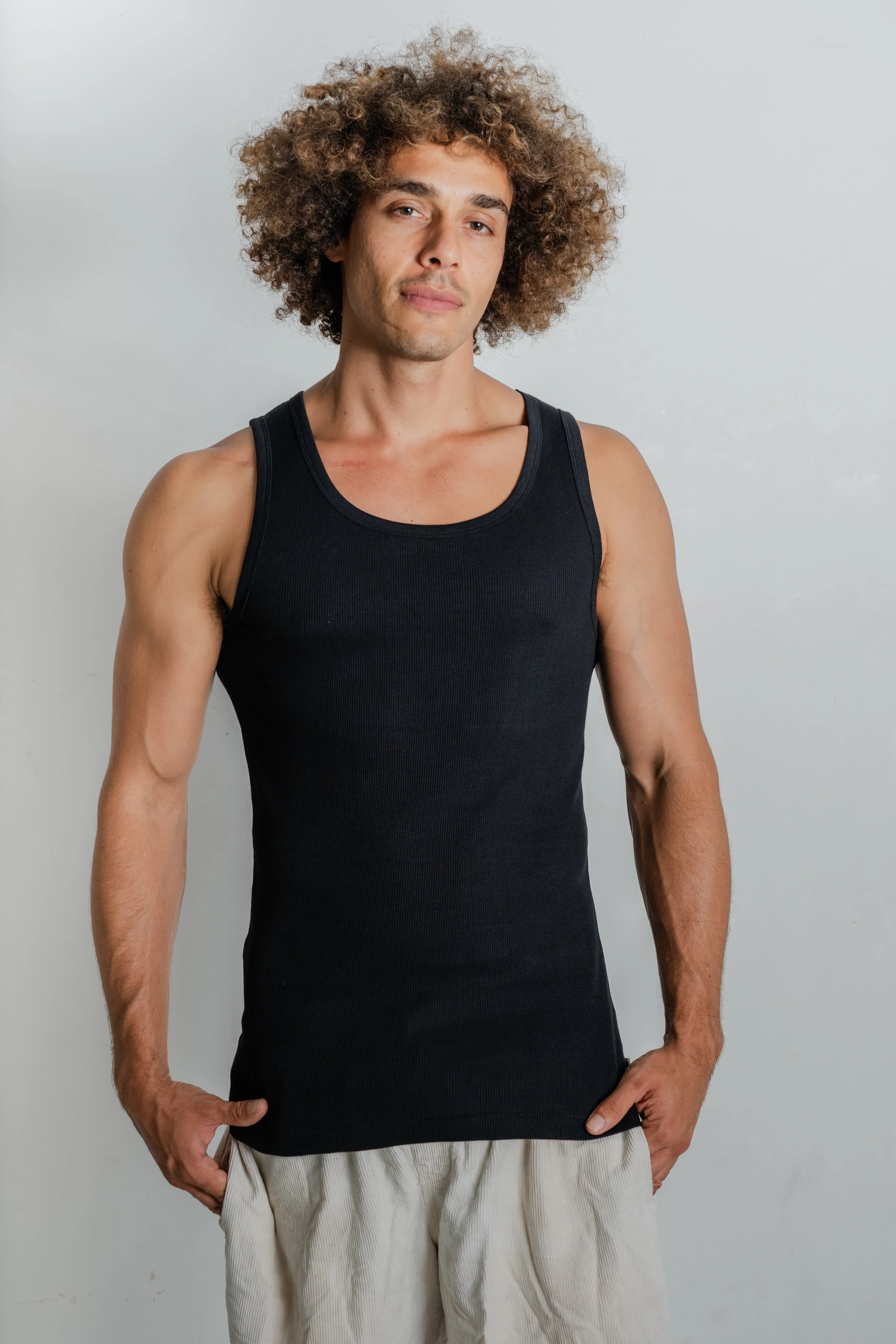 Men's Singlet | Black - Image 4